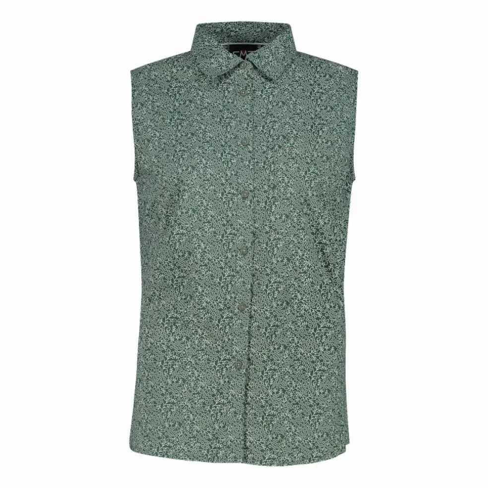 Camicia fantasia geometrica maniche lunghe da donna