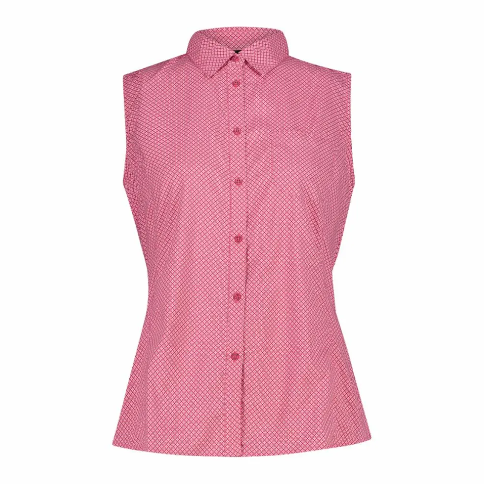 Camicia fantasia geometrica maniche lunghe da donna