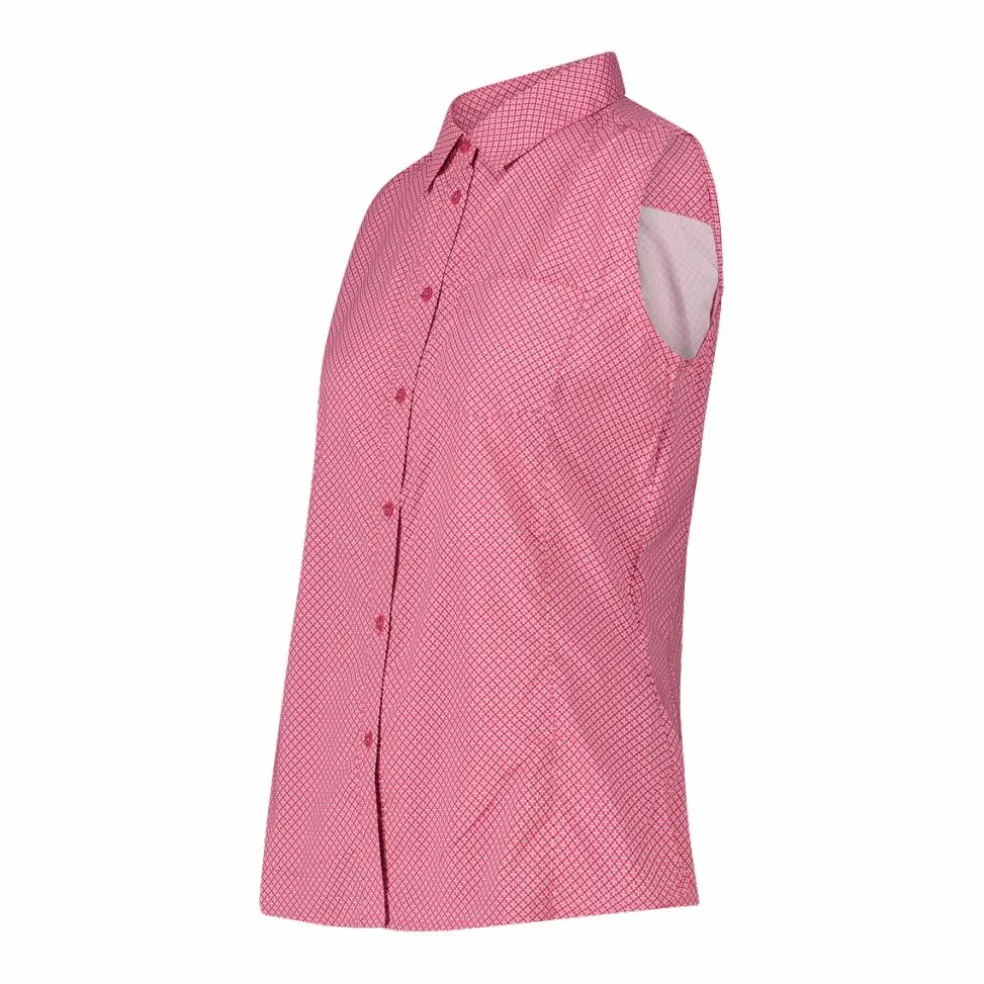 Camicia fantasia geometrica maniche lunghe da donna