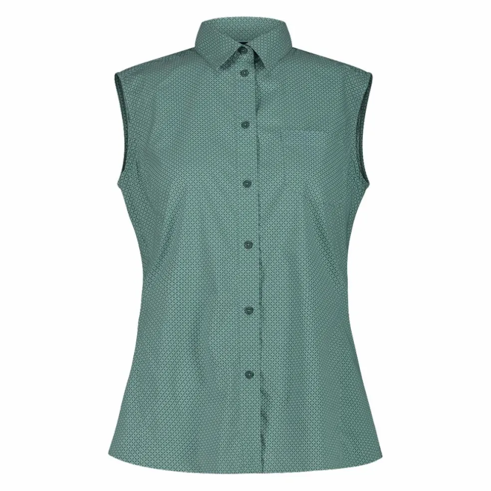 Camicia fantasia geometrica maniche lunghe da donna
