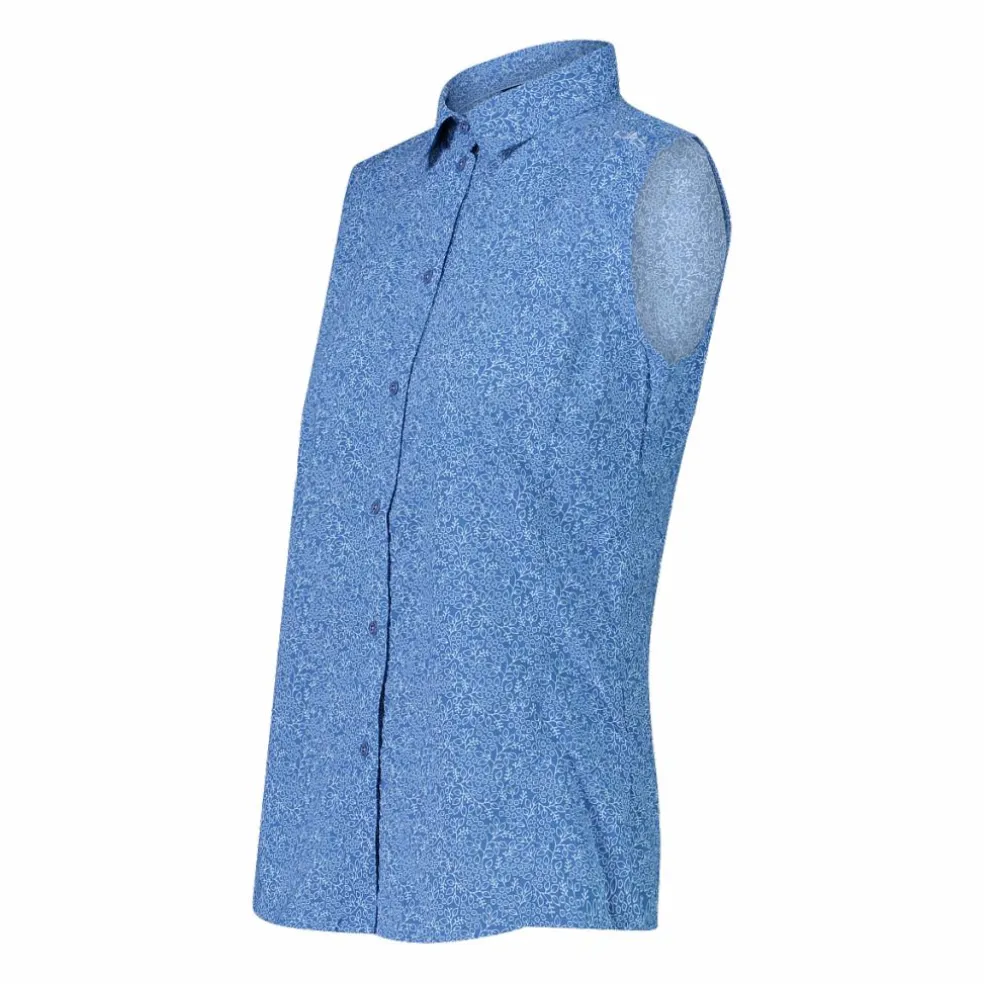 Camicia fantasia geometrica maniche lunghe da donna