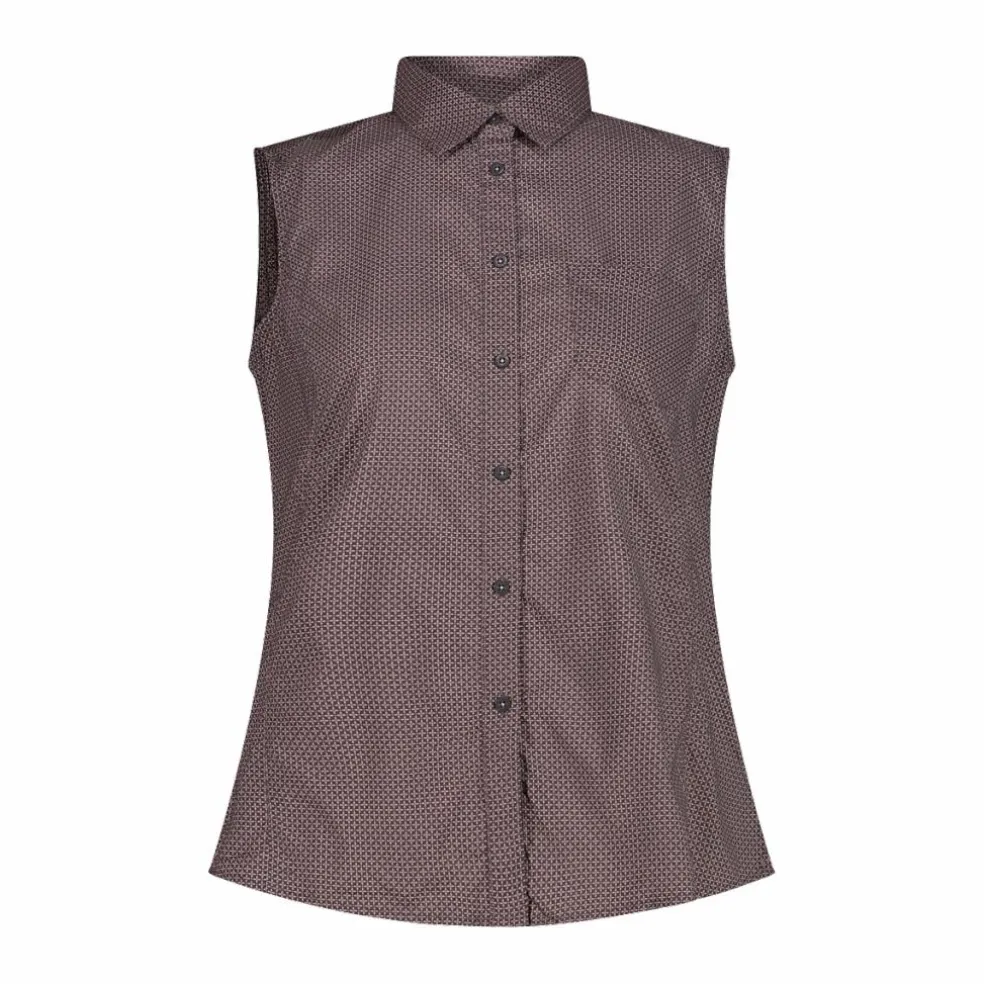 Camicia fantasia geometrica maniche lunghe da donna