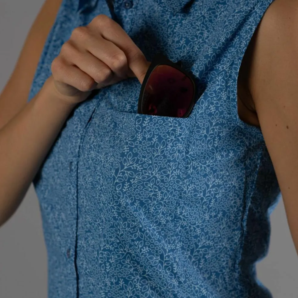 Camicia fantasia geometrica maniche lunghe da donna