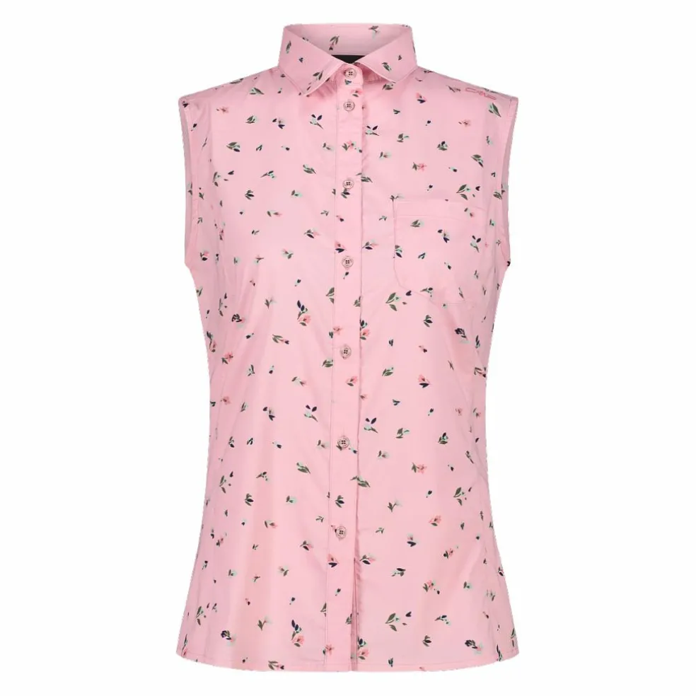 Camicia fantasia geometrica maniche lunghe da donna
