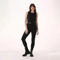 Canotta corta da donna in stretch polyamide