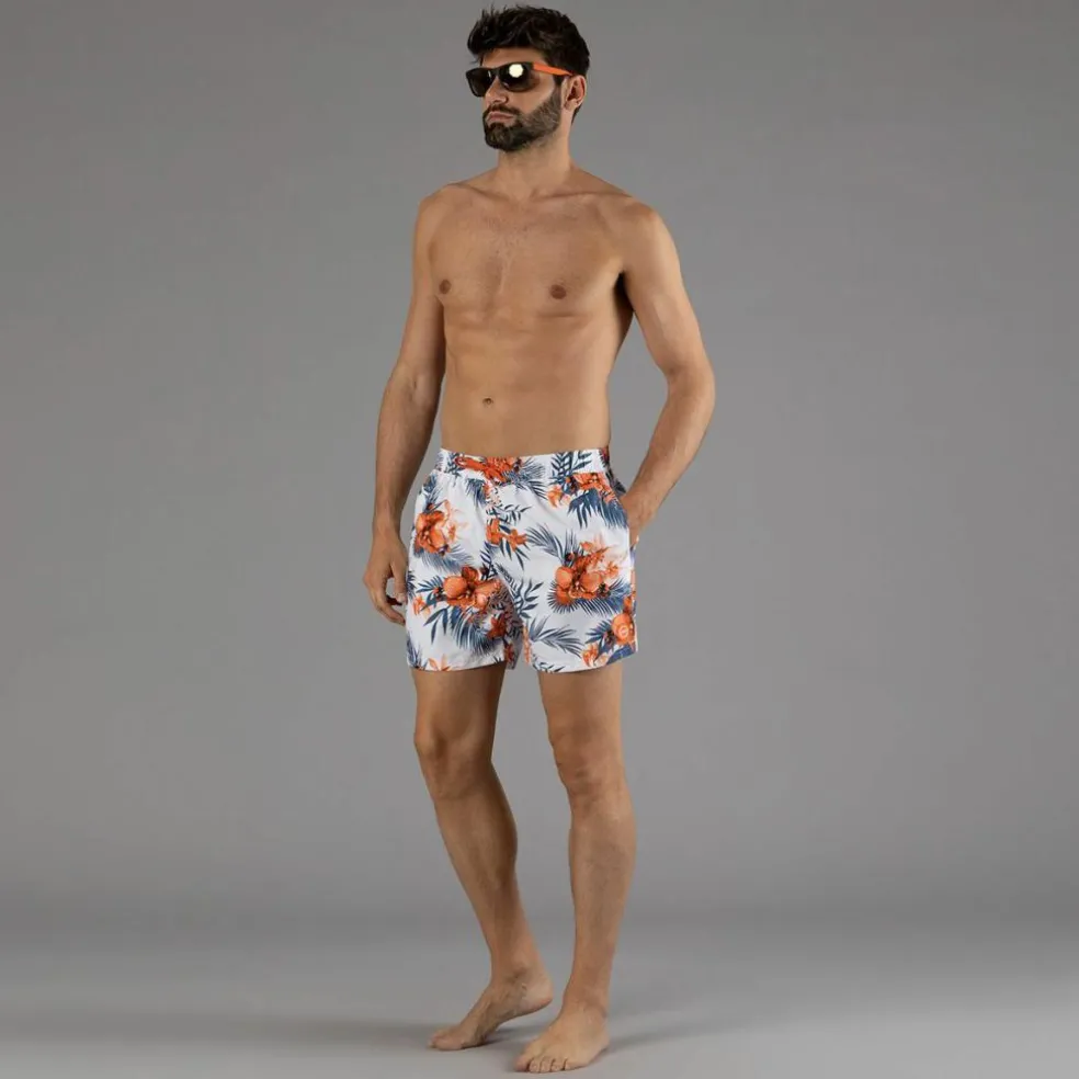 Costume boxer da uomo con fantasia tropicale