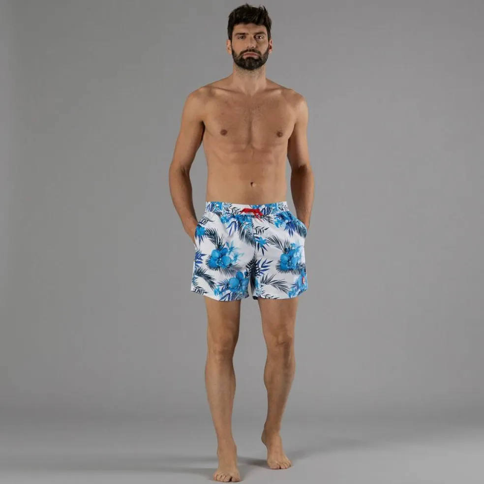 Costume boxer da uomo con fantasia tropicale