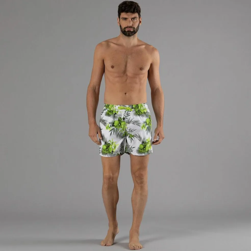 Costume boxer da uomo con fantasia tropicale