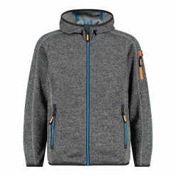 Felpa con cappuccio bambino in pile knit tech