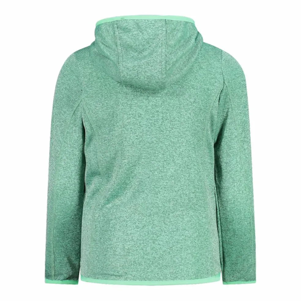 Felpa con cappuccio bambina in pile knit tech