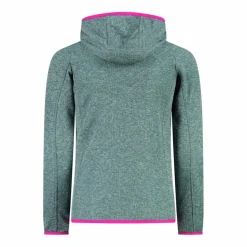 Felpa con cappuccio bambina in pile knit tech