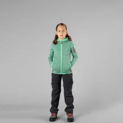 Felpa con cappuccio bambina in pile knit tech