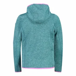 Felpa con cappuccio bambina in pile knit tech