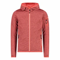 Felpa con cappuccio bambina in pile knit tech