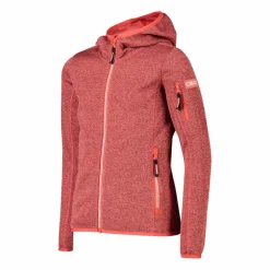 Felpa con cappuccio bambina in pile knit tech