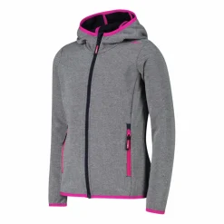 Felpa con cappuccio bambina in pile knit tech