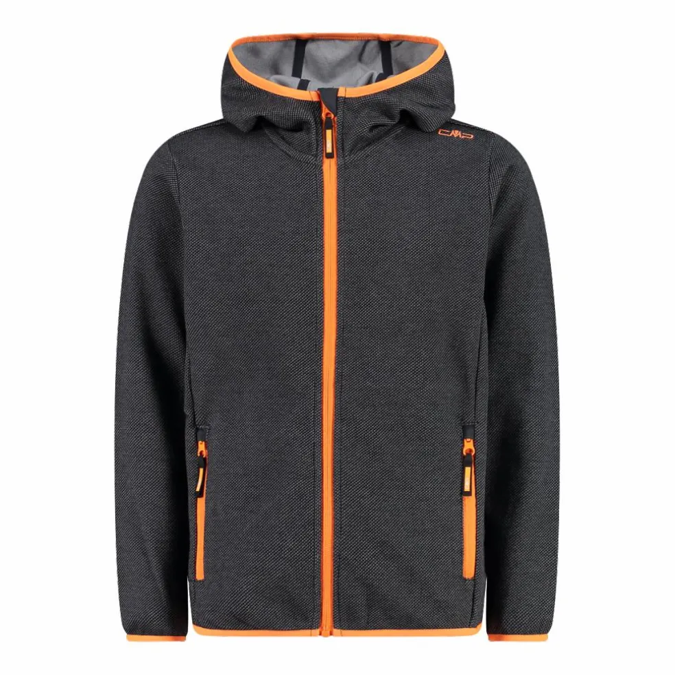 Felpa con cappuccio bambino in pile knit tech