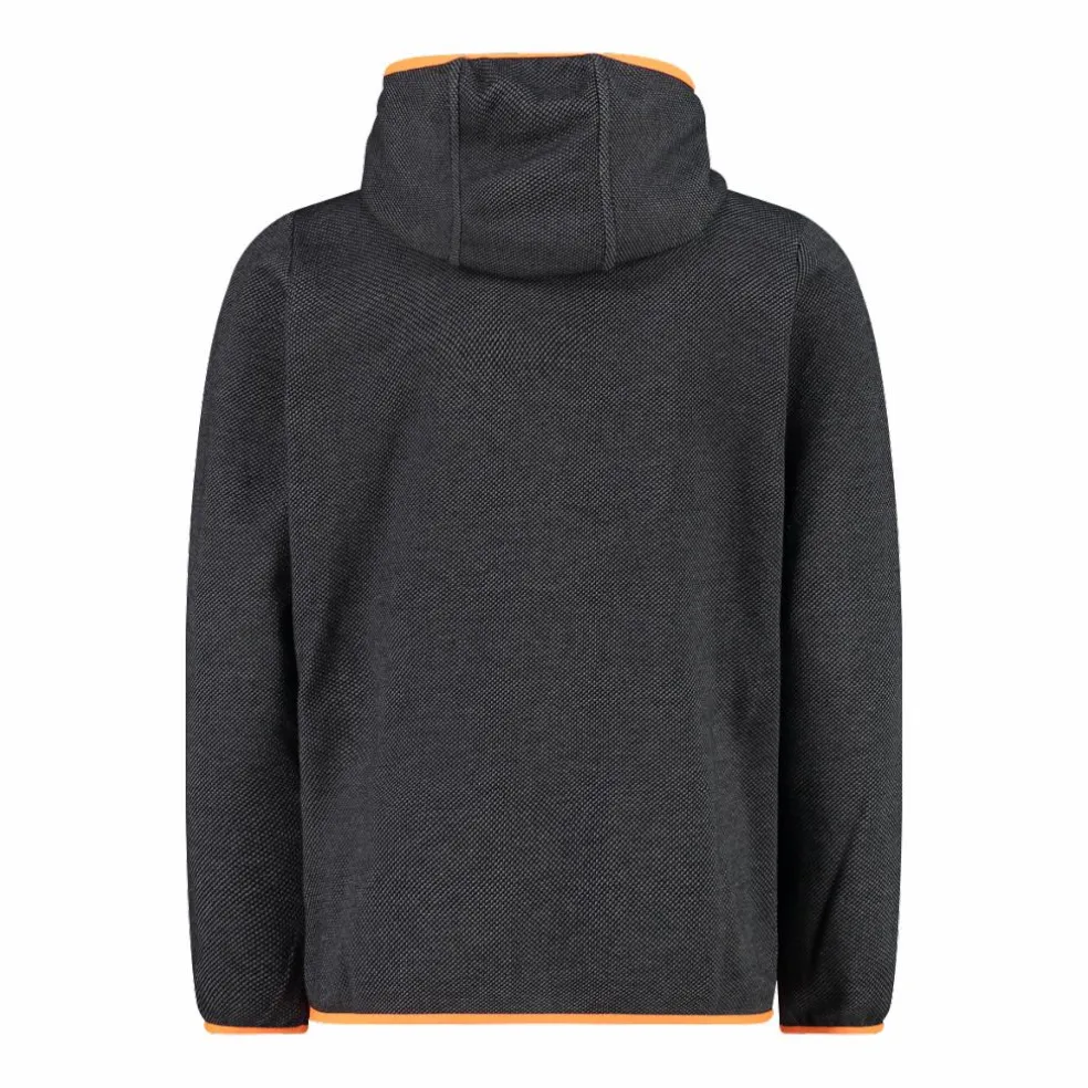 Felpa con cappuccio bambino in pile knit tech