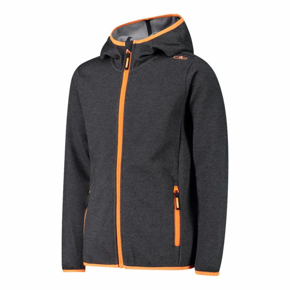 Felpa con cappuccio bambino in pile knit tech