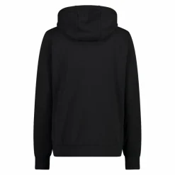 Felpa con zip da donna in cotone elasticizzato con cappuccio