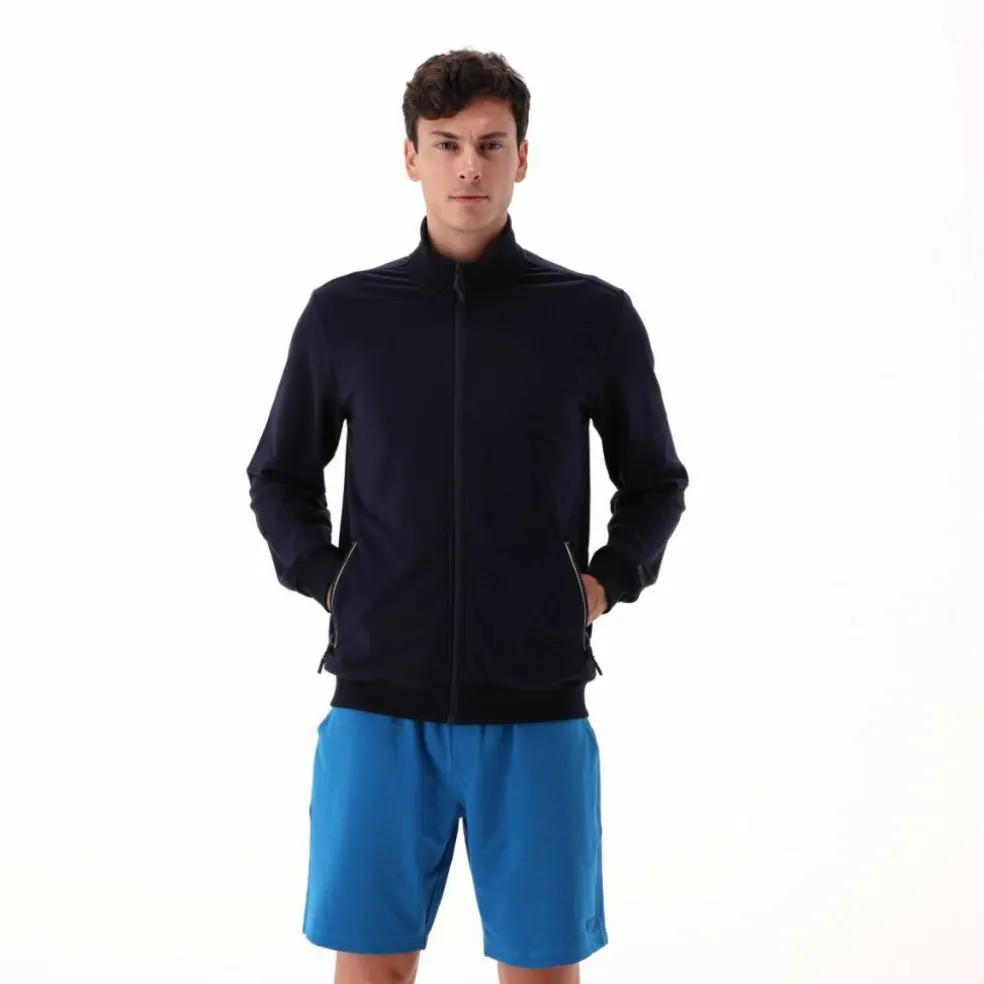Felpa con zip da uomo con vestibilità regolare