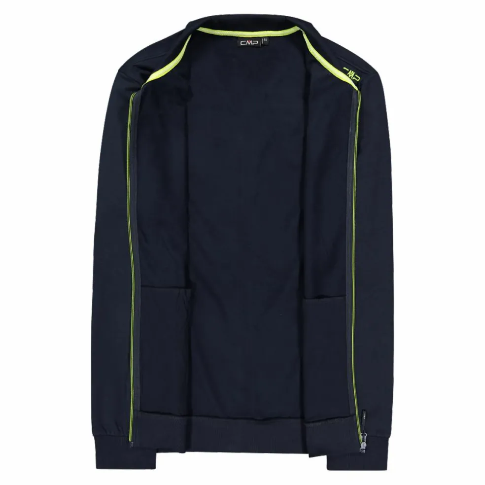 Felpa con zip da uomo elasticizzata