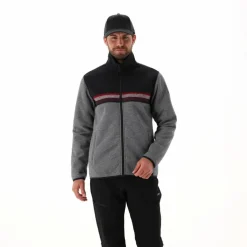 Felpa con zip da uomo in pile Knit Tech