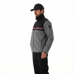 Felpa con zip da uomo in pile Knit Tech