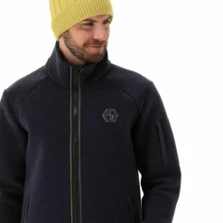 Felpa con zip da Uomo in Knit Tech