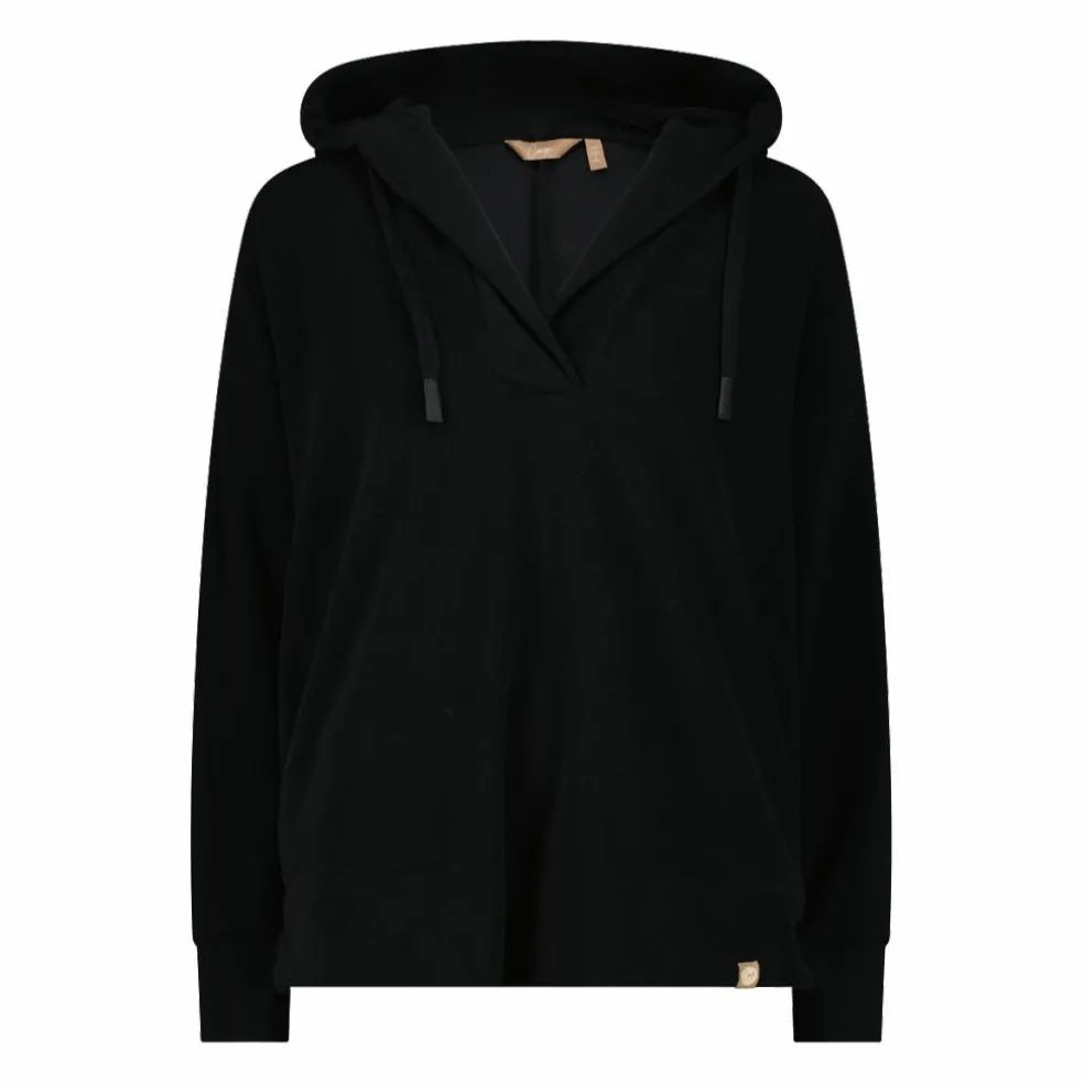 Felpa da donna senza zip con cappuccio fisso
