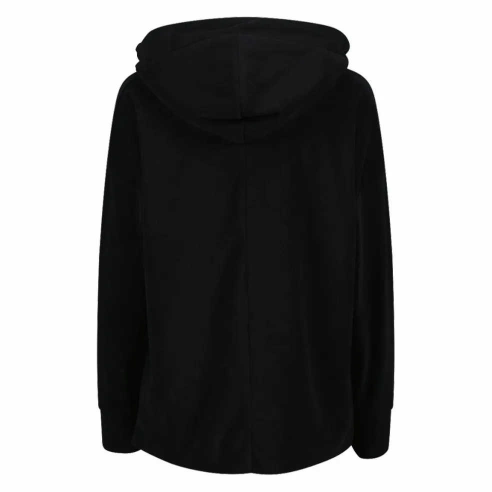 Felpa da donna senza zip con cappuccio fisso