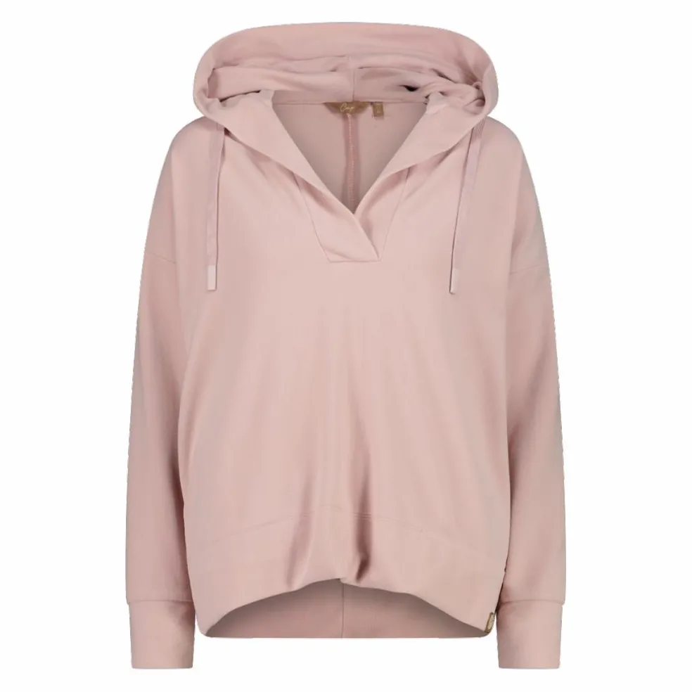 Felpa da donna senza zip con cappuccio fisso