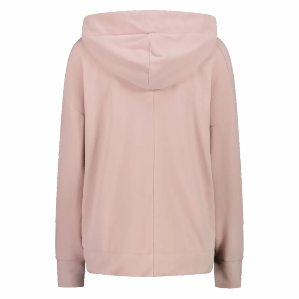 Felpa da donna senza zip con cappuccio fisso