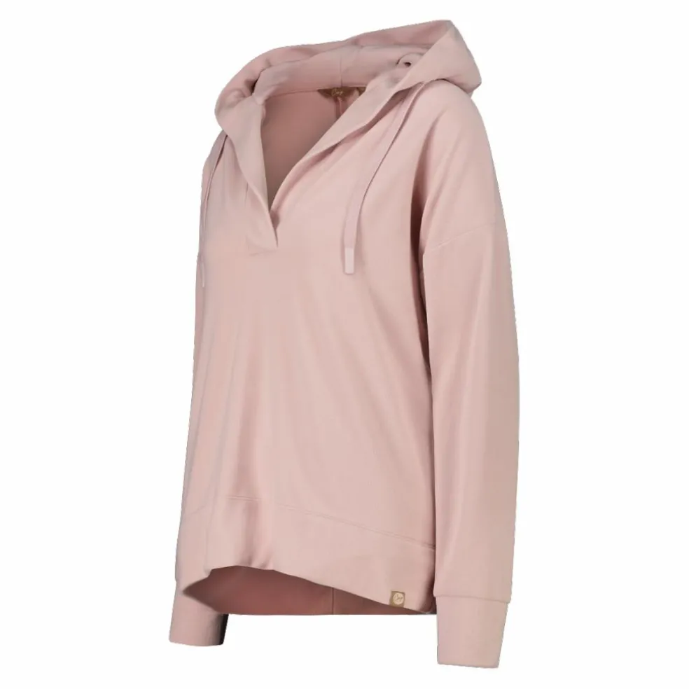 Felpa da donna senza zip con cappuccio fisso