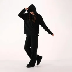 Felpa da donna senza zip con cappuccio fisso