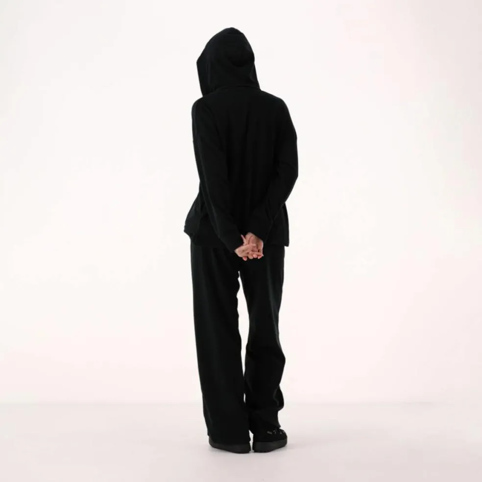 Felpa da donna senza zip con cappuccio fisso