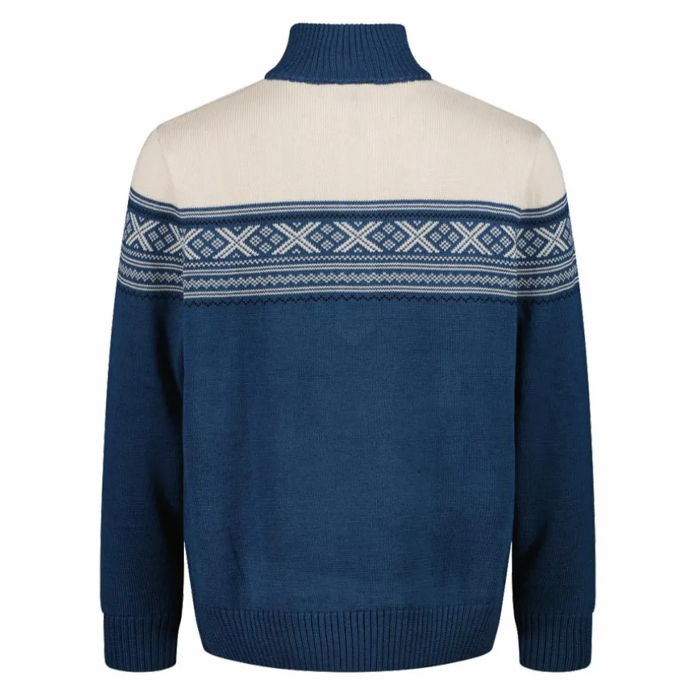Felpa da uomo a mezza zip in Wooltech