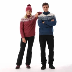 Felpa da uomo a mezza zip in Wooltech