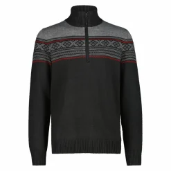Felpa da uomo a mezza zip in Wooltech