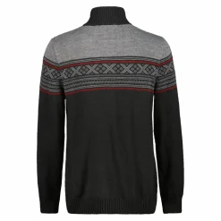Felpa da uomo a mezza zip in Wooltech