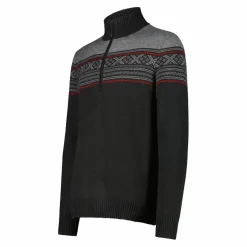 Felpa da uomo a mezza zip in Wooltech