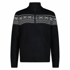 Felpa da uomo a mezza zip in Wooltech