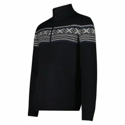 Felpa da uomo a mezza zip in Wooltech
