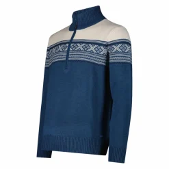 Felpa da uomo a mezza zip in Wooltech