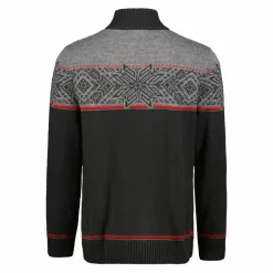 Felpa da uomo a mezza zip in Wooltech