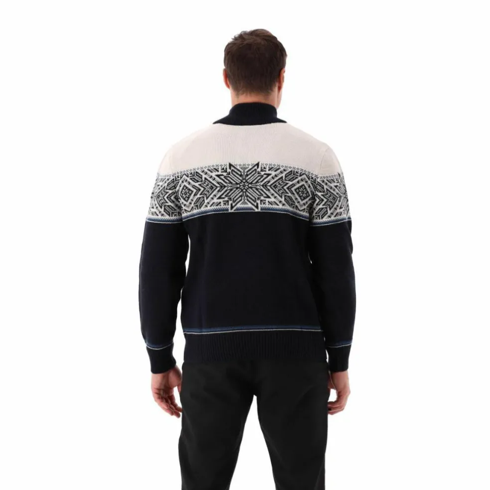 Felpa da uomo a mezza zip in Wooltech