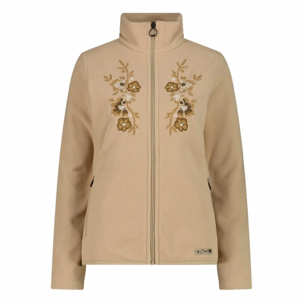 Felpa in pile da donna Arctic Fleece melange con stampa floreale