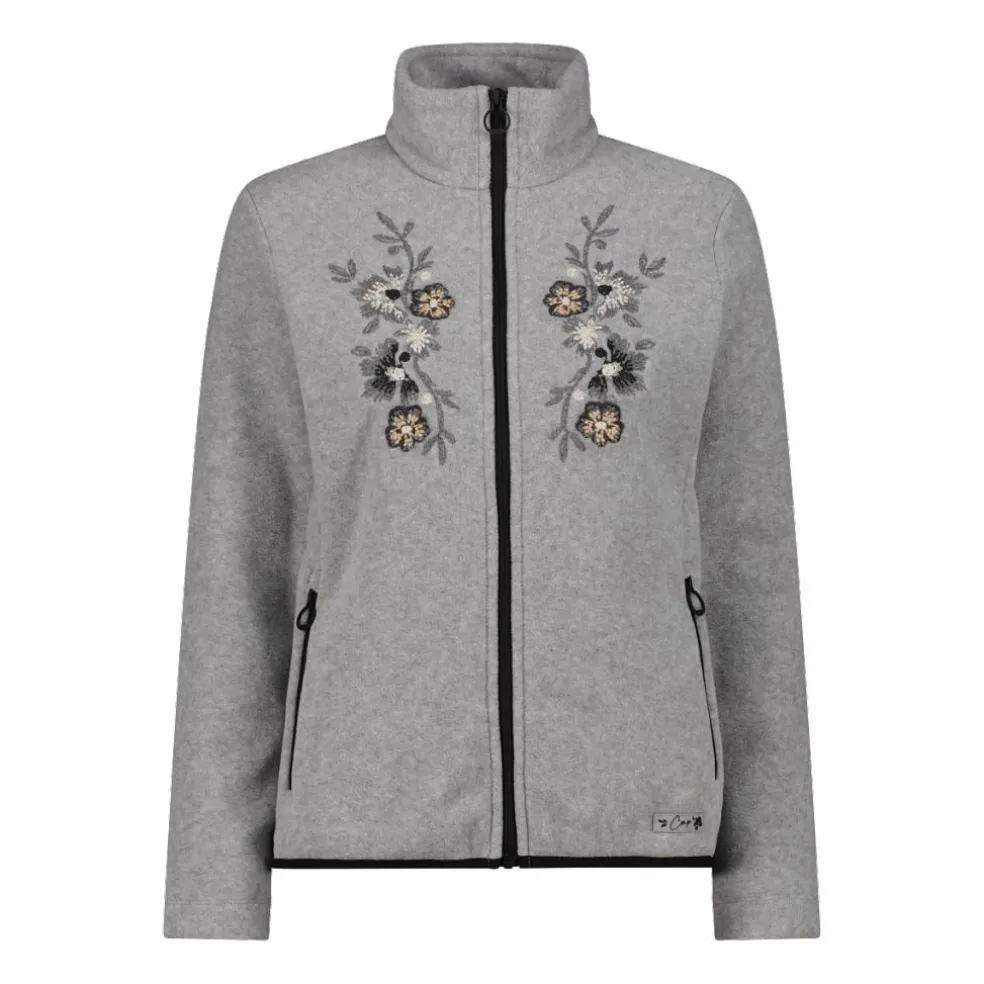 Felpa in pile da donna Arctic Fleece melange con stampa floreale