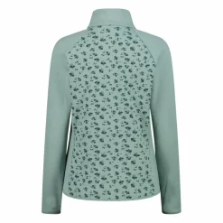 Felpa in pile da Donna in Stretch Performance stampata con Dettagli Melange