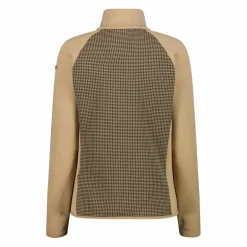 Felpa in pile da Donna in Stretch Performance stampata con Dettagli Melange